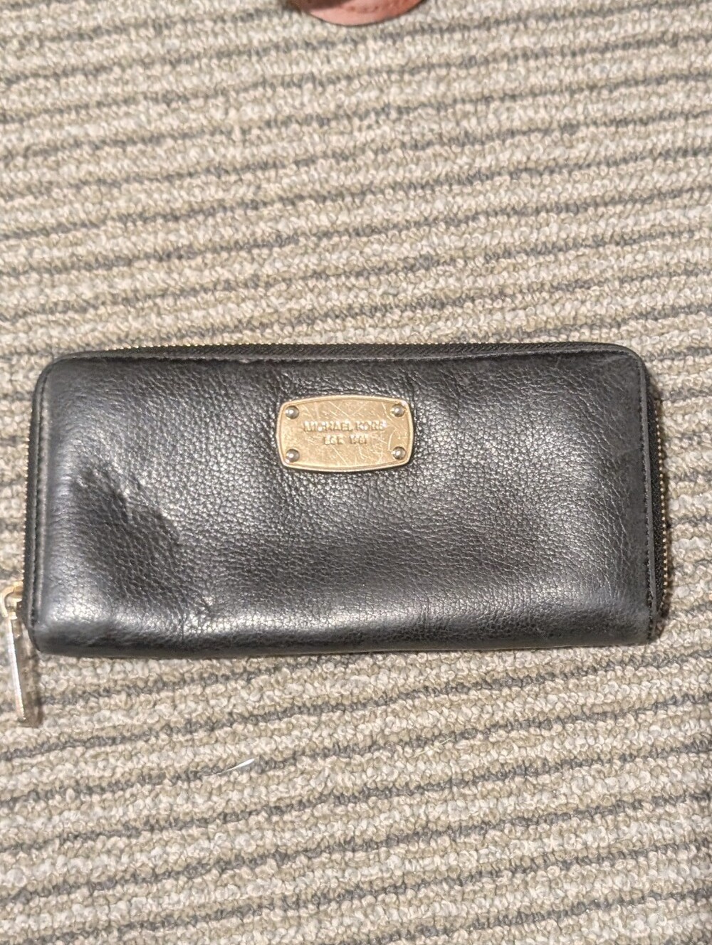 Michael Kors Black Zip Wallet - Leather